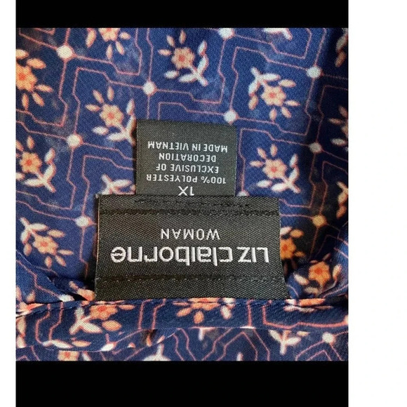 Liz Claiborne Comfortable Lightweight Beach Summer Top Women Plus 1X - Picture 4 of 5